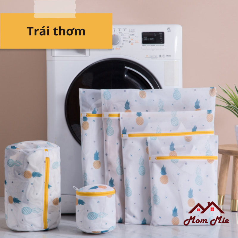 [Mới] 1 Túi lưới giặt quần áo, lưới mềm, túi giặt đồ lót nhiều kích cỡ, họa tiết bắt mắt - I022