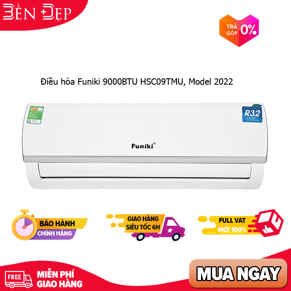 [Trả góp 0%][Giảm 150K cho đơn 3.000K]Điều hòa Funiki 9000BTU 1 chiều HSC09TMU - Giao hàng 2h