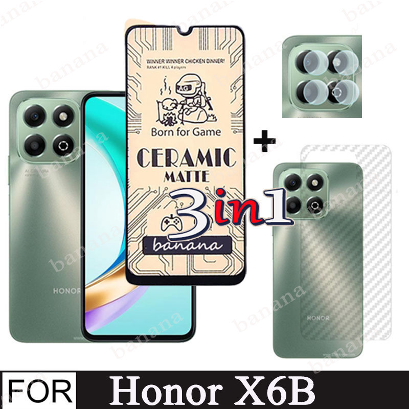 honor%20X6b%20Matte%20Privacy%20/%20Ceramic%20soft%20film%20For%20honor%20X6B%203%20in%201%20Anti%20Blue%20Light%20Ray%20Tempered%20Glass%20Screen%20Protector%20and%20Camera%20Lens%20Glass%20Protector%20-%20Image%203