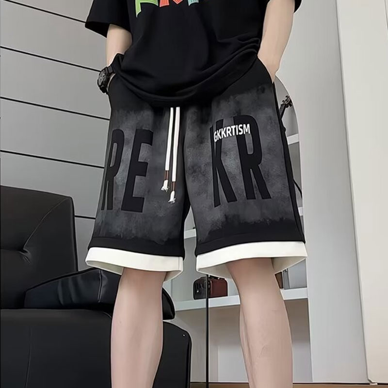 Kyushuad shorts men's summer loose trend brand men's casual five-point pants