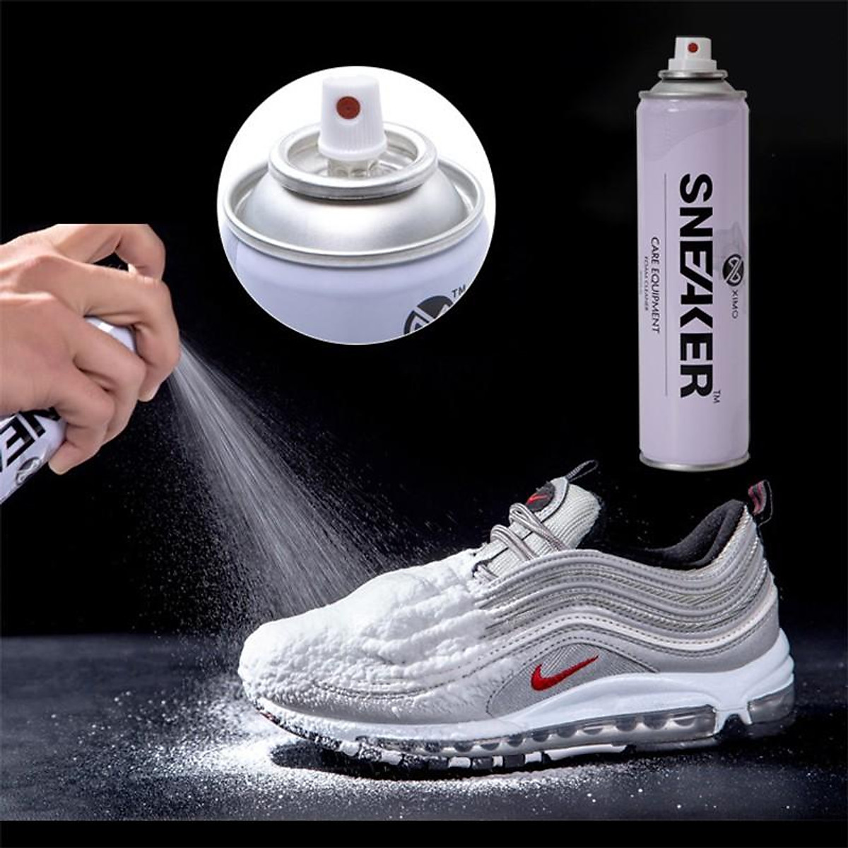 [Sạch giày nhanh] Chai xịt bọt làm sạch giày dép SNEAKER 300ml siêu sạch