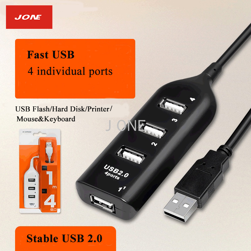[J One] Bộ Chia USB Bộ Mở Rộng Chuyển Đổi Hub Một Kéo Bốn Hub Cáp Nối Dài Đa Giao Diện Máy Tính Xách Tay A034 thumbnail