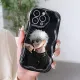 Hontinga for Samsung A06 Back Cover Anime Cartoon Phone Case Cream Texture Wavy Edge Soft Mobile Cover. 