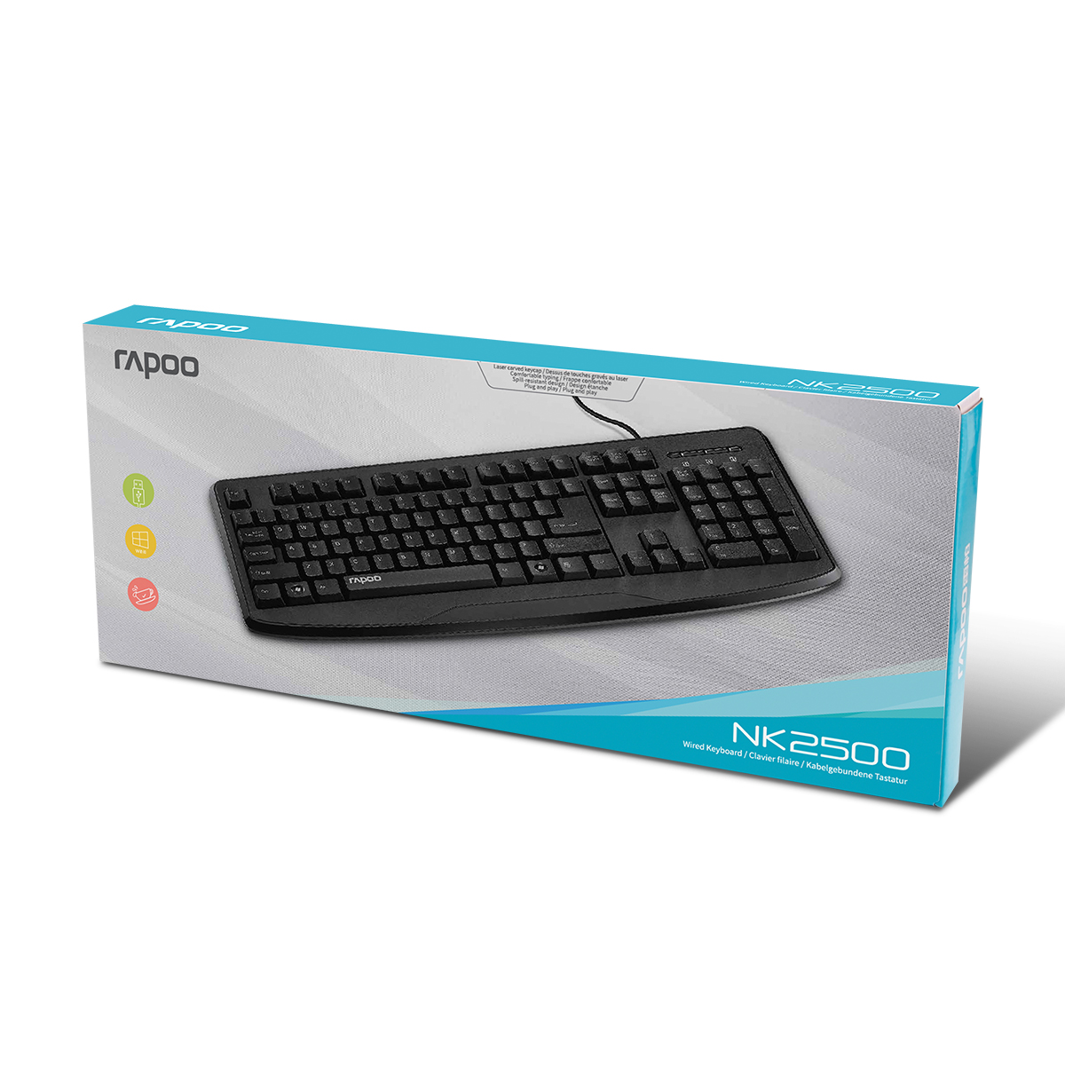 Bàn phím có dây Rapoo NK2600