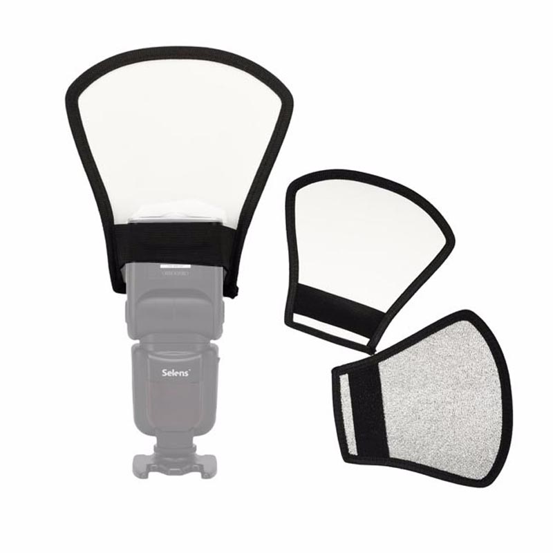 1PC 2-in-1 Tản sáng đèn flash máy ảnh Softbox tấm hắt nắng đèn Flash chụp ảnh ánh sáng phản xạ cho Sony và máy ảnh khác