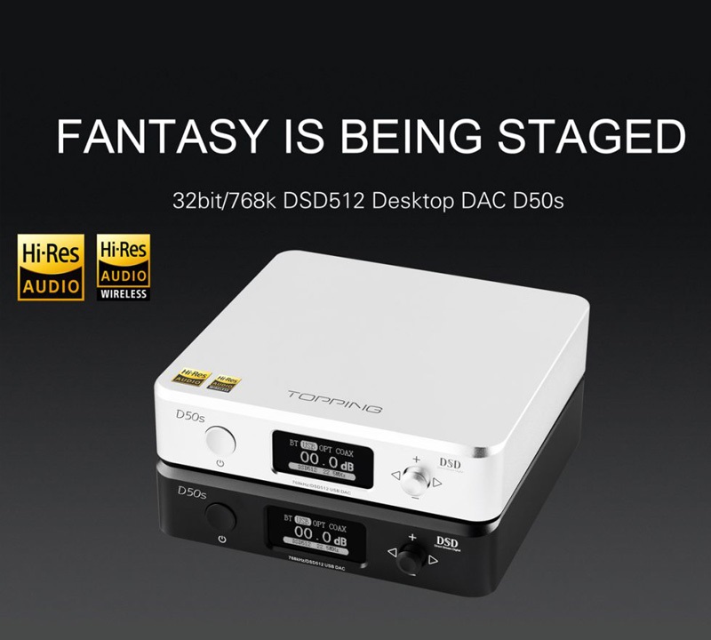 Đầu Giải Mã Âm Thanh DAC TOPPING D50S