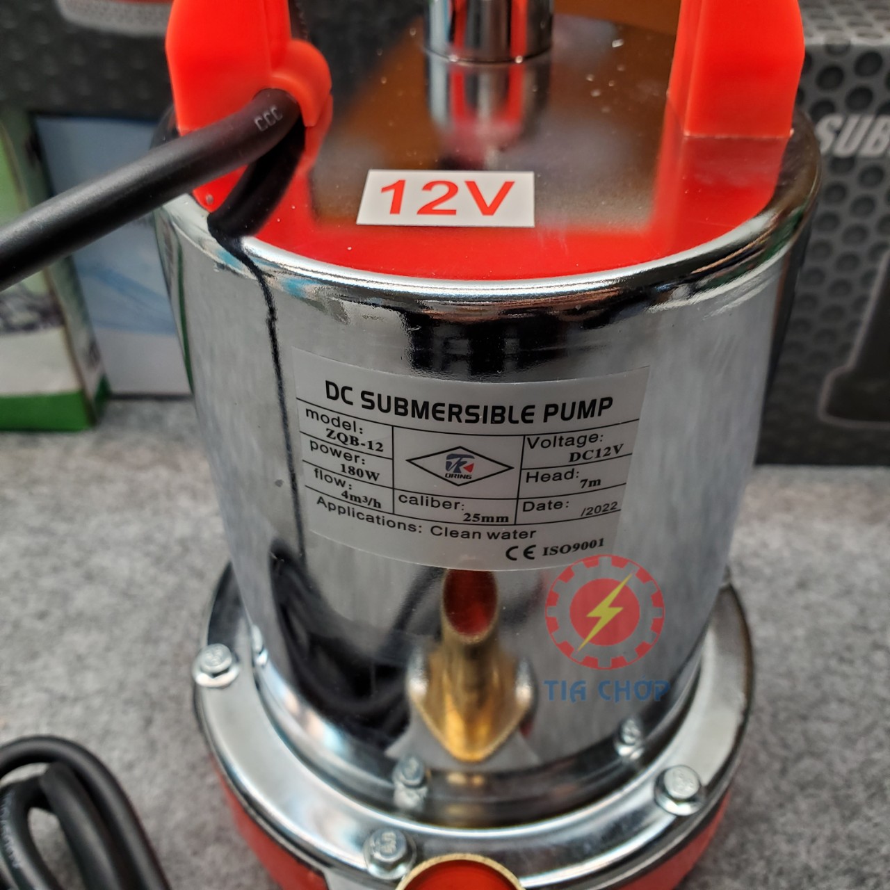 [HCM]Bơm hút đáy bơm chìm INOX bể cá inox dùng điện 12V 24V công suất 180W Máy Bơm Nước chìm 12v - máy Bơm Tõm 24v - Bơm thả