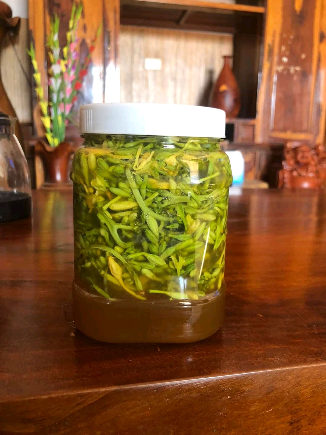 Hoa đu đủ đực ngâm mật ong