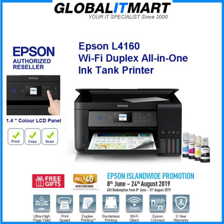 Buy Epson L4160 Ink Tank Printer | Wifi | Lazada.sg