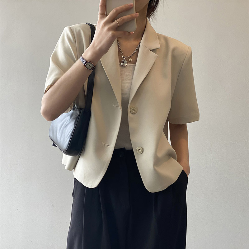 HOÀN TIỀN 20% - Áo Khoác Blazer Nữ Ngắn Tay Dáng Ngắn Công Sở Thanh Lịch Thời Trang JayS AO KHOAC NU 002V4