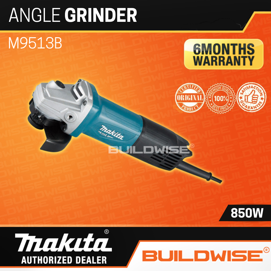 Makita Angle Grinder 100 mm (4″) 850 W M9513B 「BUILDWISE®」 *NEW ARRIVAL