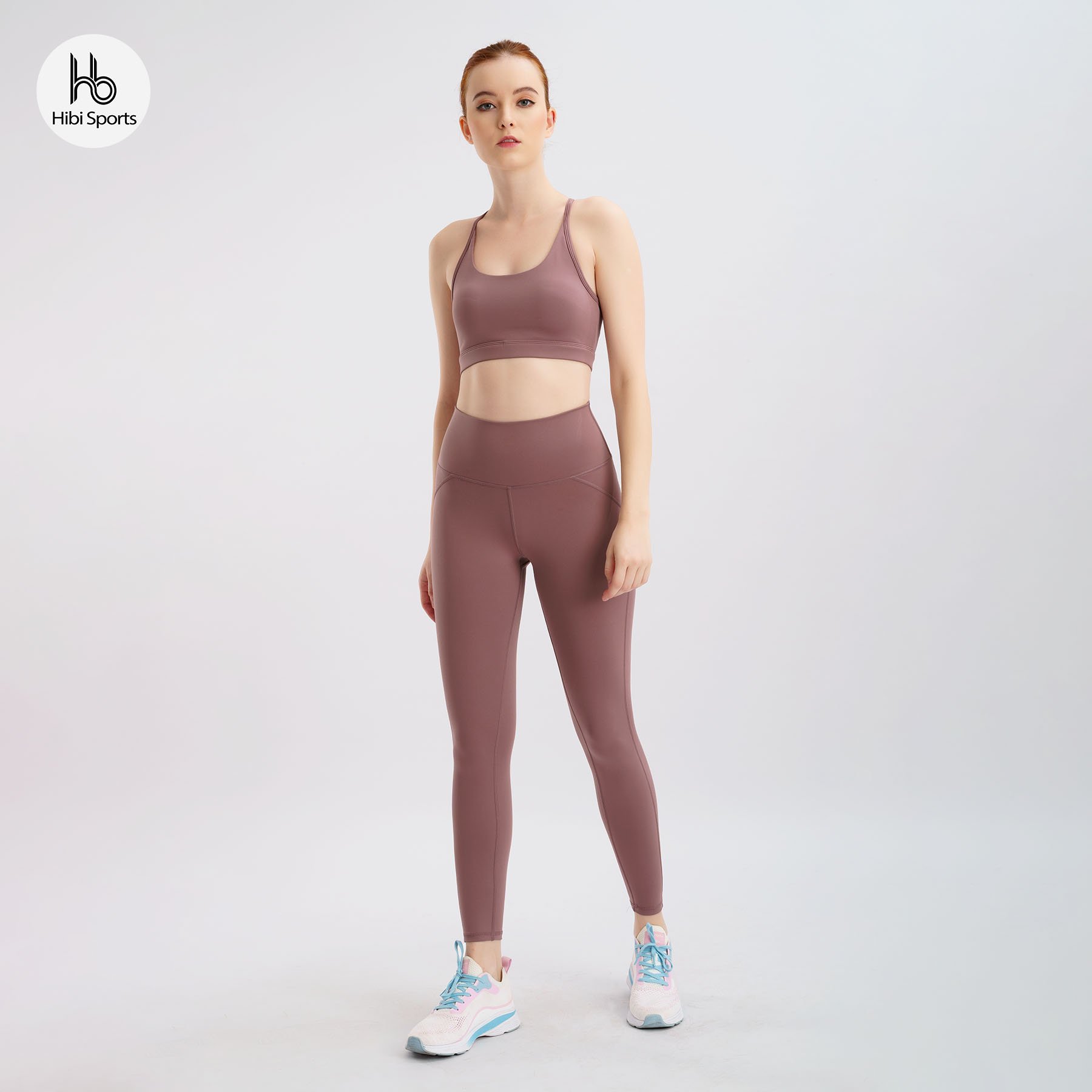 Set đồ tập yoga gym Luxury Hibi Sports H140 đan hai nơ bản to