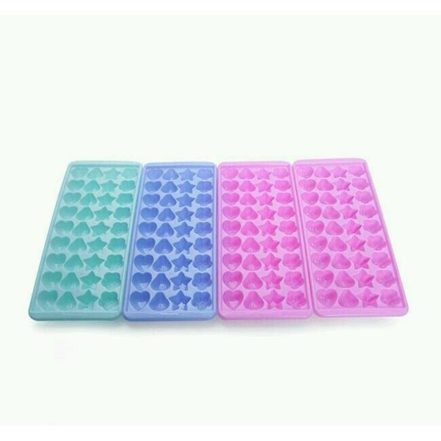 Combo 20 Khay Đá Nhựa Tim Hoa 36 ô Làm Đá , Thạch