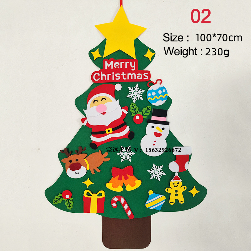 EmmAmy DIY Felt Christmas Tree Environmentfriendly Safe Felt Christmas