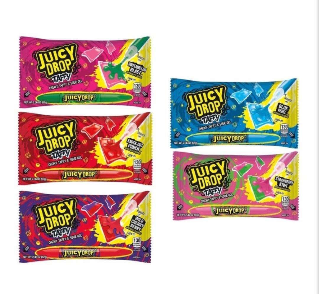 พร้อมส่งจากไทย ขนม USA Juicy Drop Taffy ซูกัส+เจลลี่ปากกา เปรี้ยวจี๊ดดด