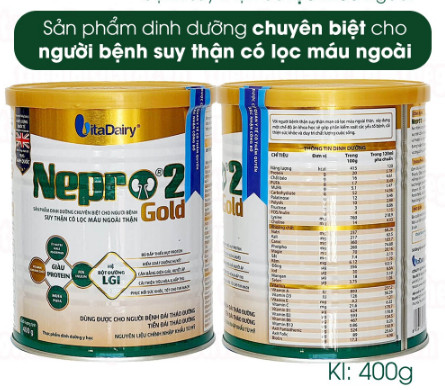 Sữa Nepro 2 Gold Dành cho người bệnh thận có lọc máu ngoài thận - KL 400g thumbnail