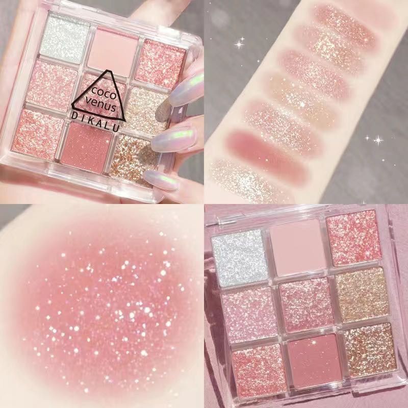 ( chính hãng) Phấn mắt nhũ 9 ô dikalu coco venus