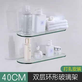 toilet glass shelf