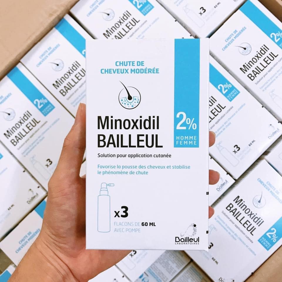 (lẻ 1 chai) Xịt Giảm Rụng Tóc, Ngăn Rụng Tóc, Kích Thích Mọc Tóc Minoxidil Bailleul 2%
