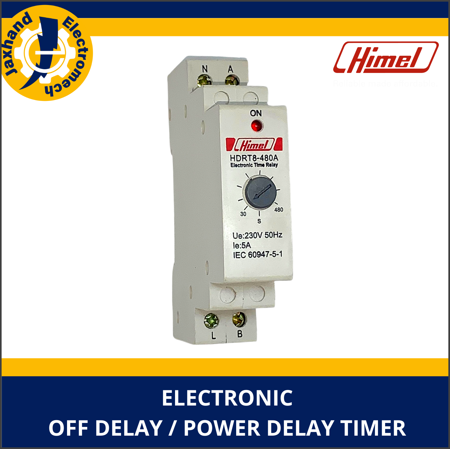 Himel Electronic On Delay / Off-Delay Timer / 10 120 480 seconds ...