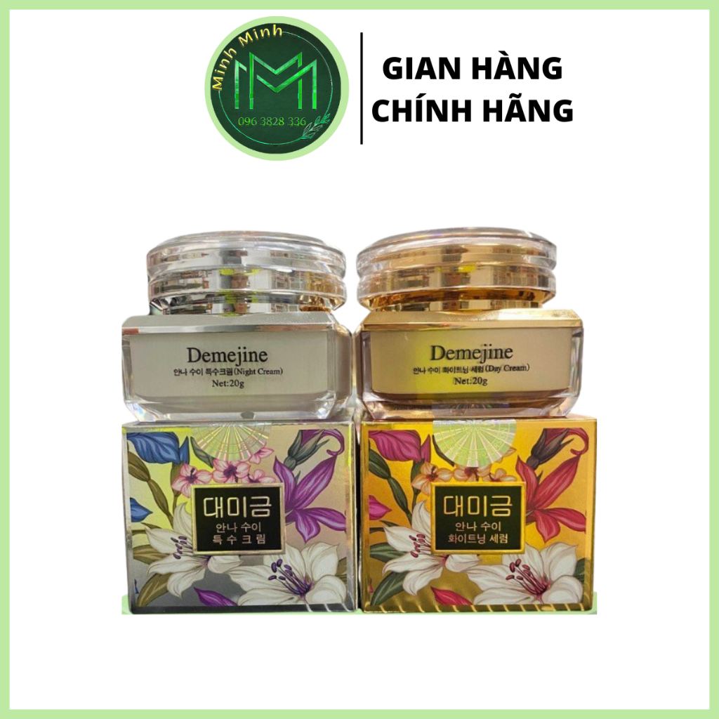Kem dưỡng trắng da mờ thâm mụn demejine ngày và đêm