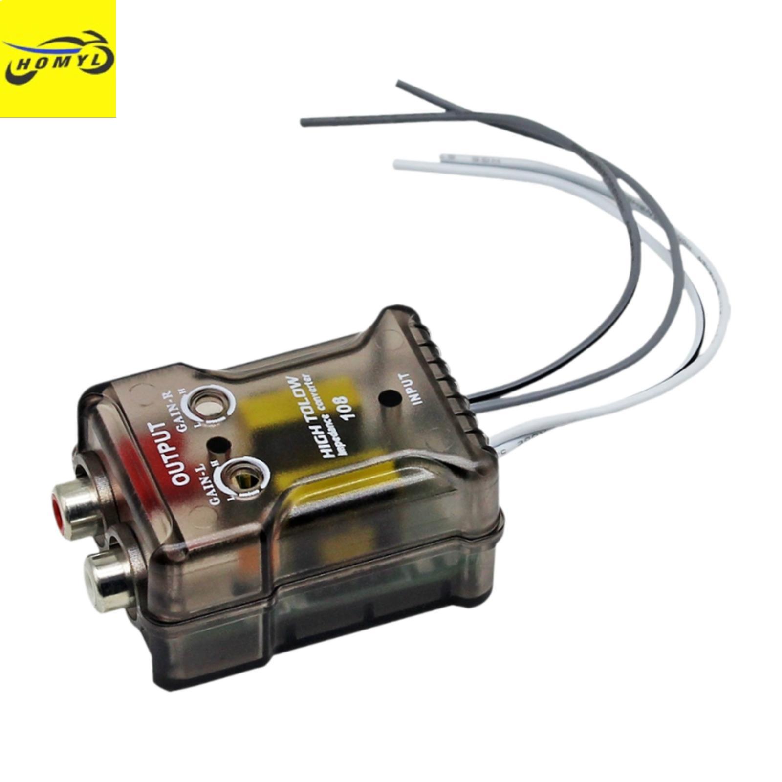 Homyl chuyển đổi tín hiệu đầu ra dây RCA cho loa ô tô, chuyển đổi cầm tay có kích thước nhỏ gọn, chuyển đổi trở kháng âm thanh thấp.