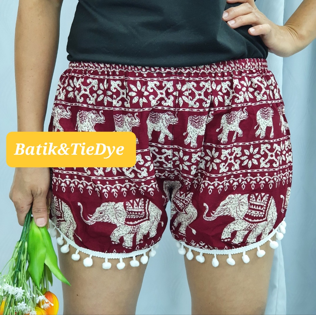 Thailand batik elephant shorts