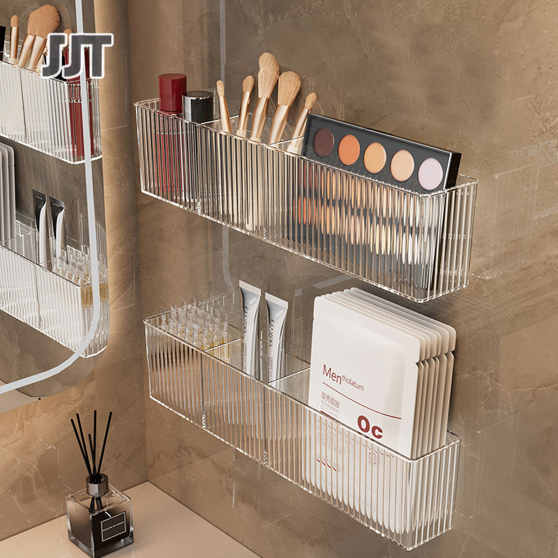 JJT [Miễn Phí Vận Chuyển]Kệ giá lưu trữ Kệ phòng tắm vật liệu acrylic giá Rack drainable giá lưu trữ punch-miễn phí treo tường giá treo tường giá lưu trữ
