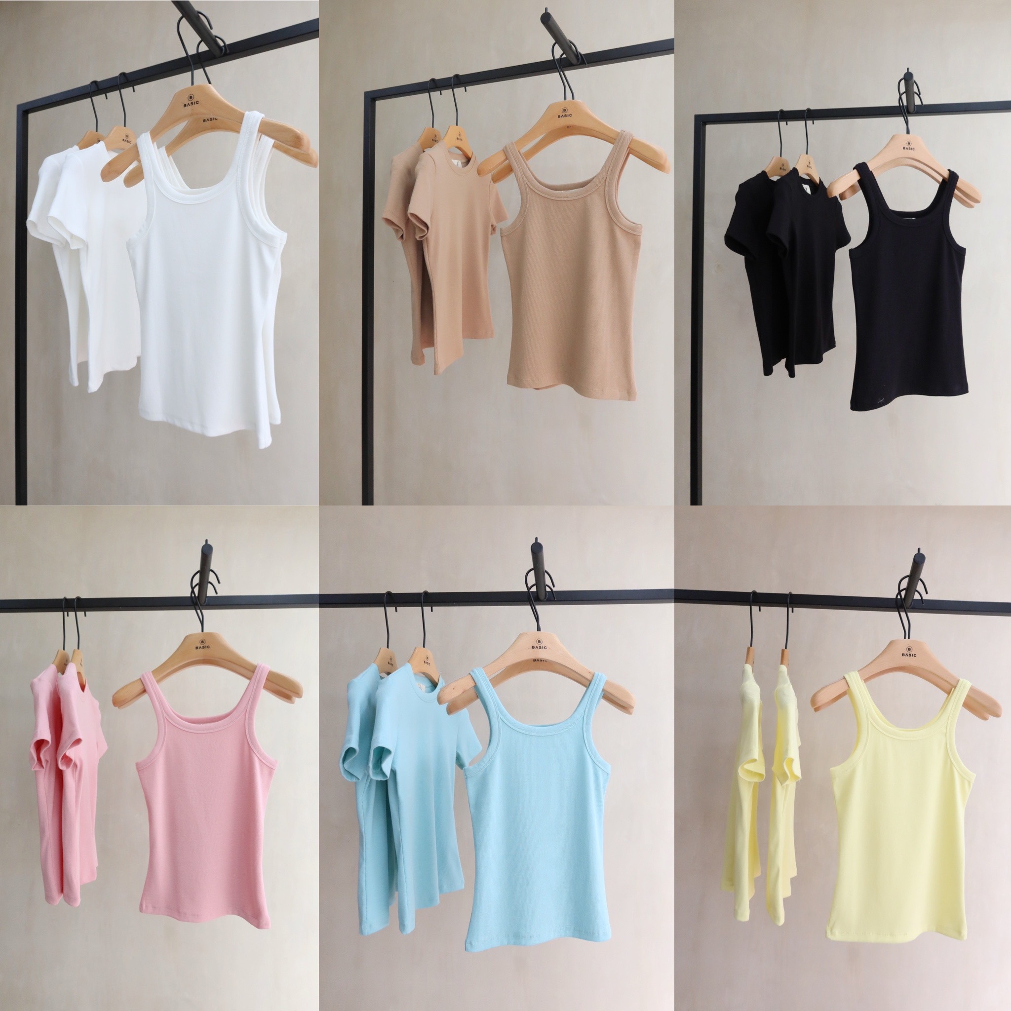 Áo ba lỗ trơn basic mie top