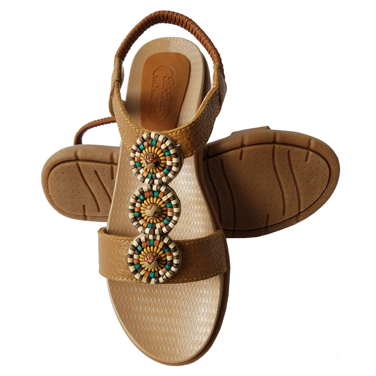 Giày sandal nữ da bò thật BIGBEN cao cấp SDN80