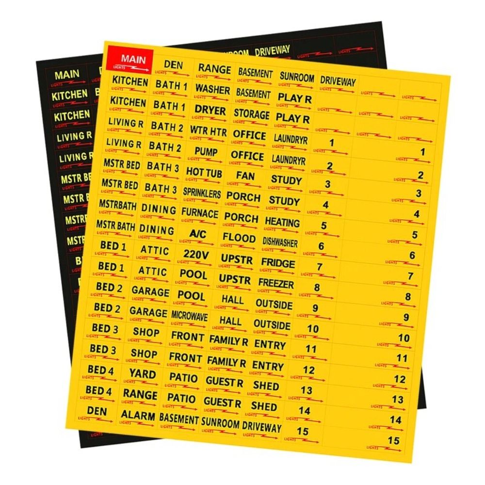 Fuse Panel Sticker 129 Pcs Switch Labels Weatherproof Circuit Breaker Labels Self Adhesive ...