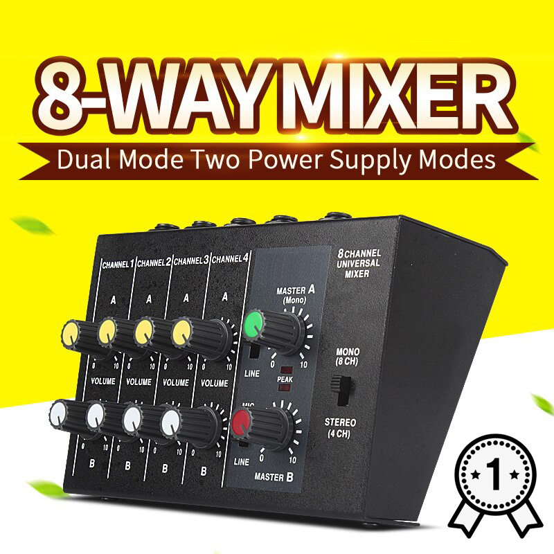 Professional Console Karaoke Mixer 8 Channel Input Mic AM228 Consol