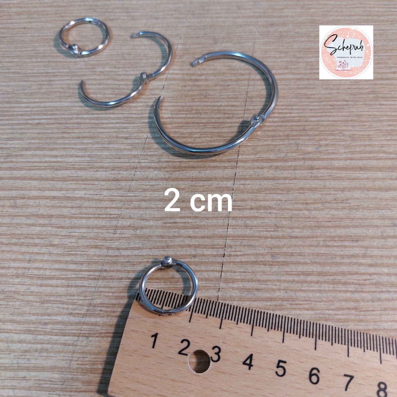 Khoen tròn inox, đóng gáy sách, treo Flash card, làm đồ handmade