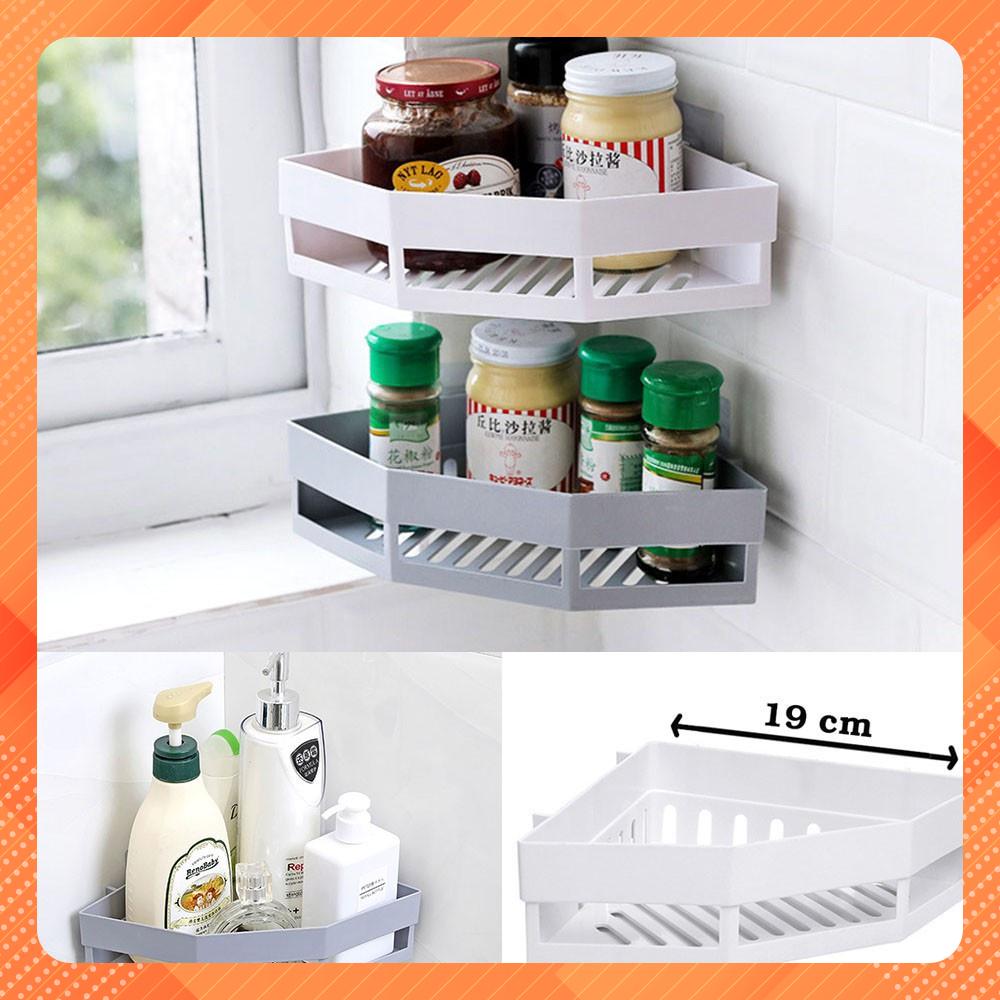 Kệ tam giác/Kệ dán góc tường bằng miếng dán siêu chắc chắn đa năng
