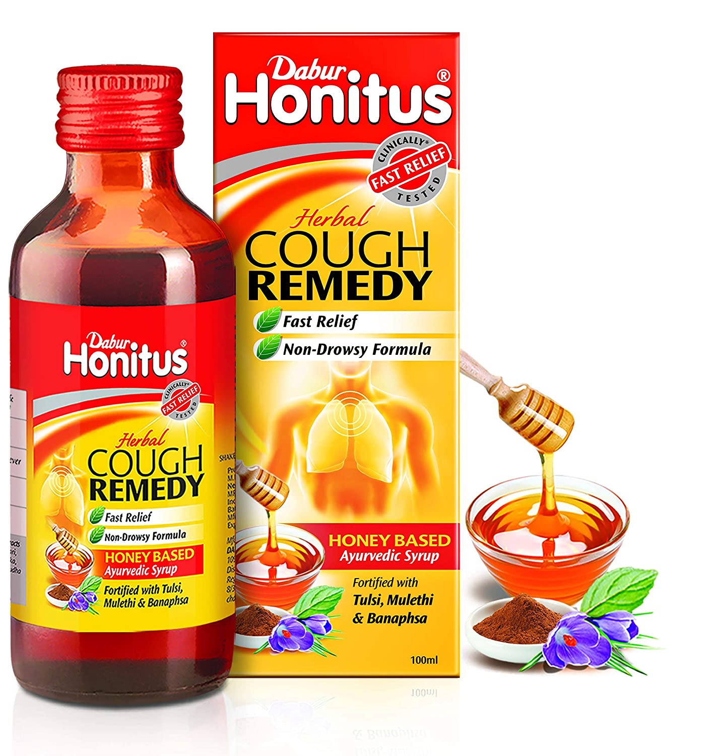 Dabur Honitus Herbal Cough Remedy 100ml Fast Relief Non Drowsy Formula Lazada Singapore