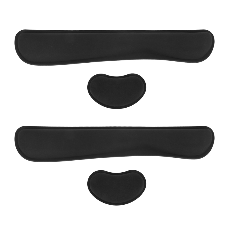 (c g k 2x gel memory foam set keyboard wrist rest pad, mouse wrist cushion support for office, ,black