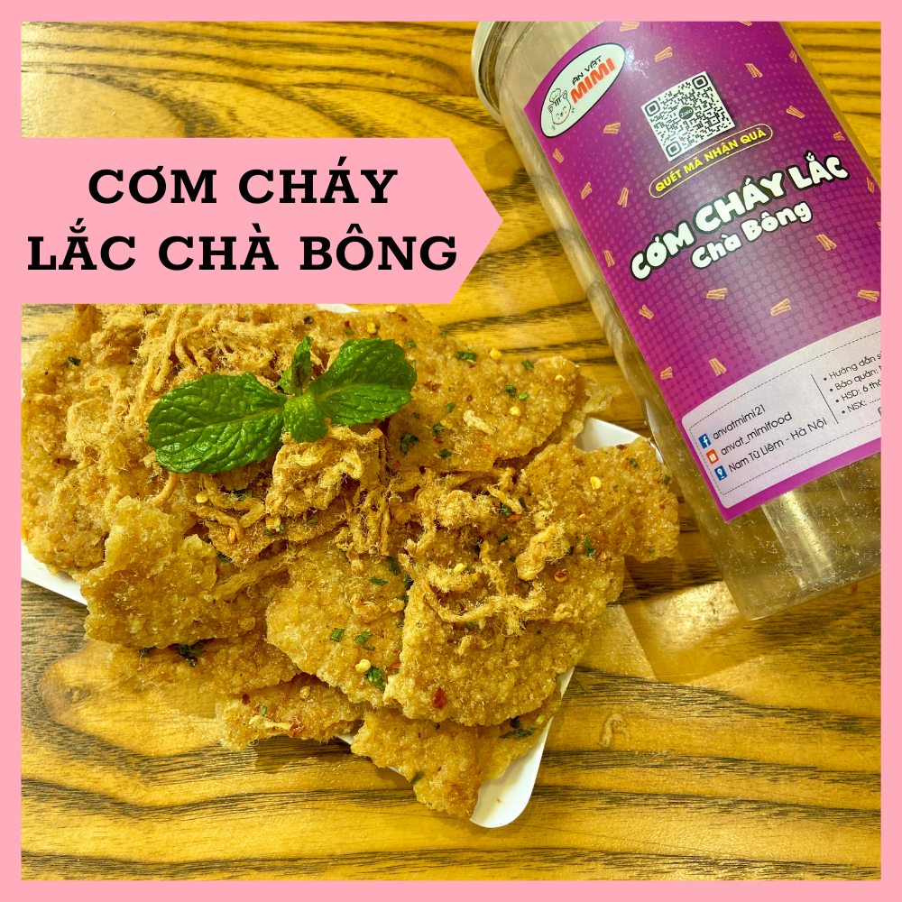 Cơm cháy chà bông Mimi | Đồ ăn vặt Hà Nội | 300gr