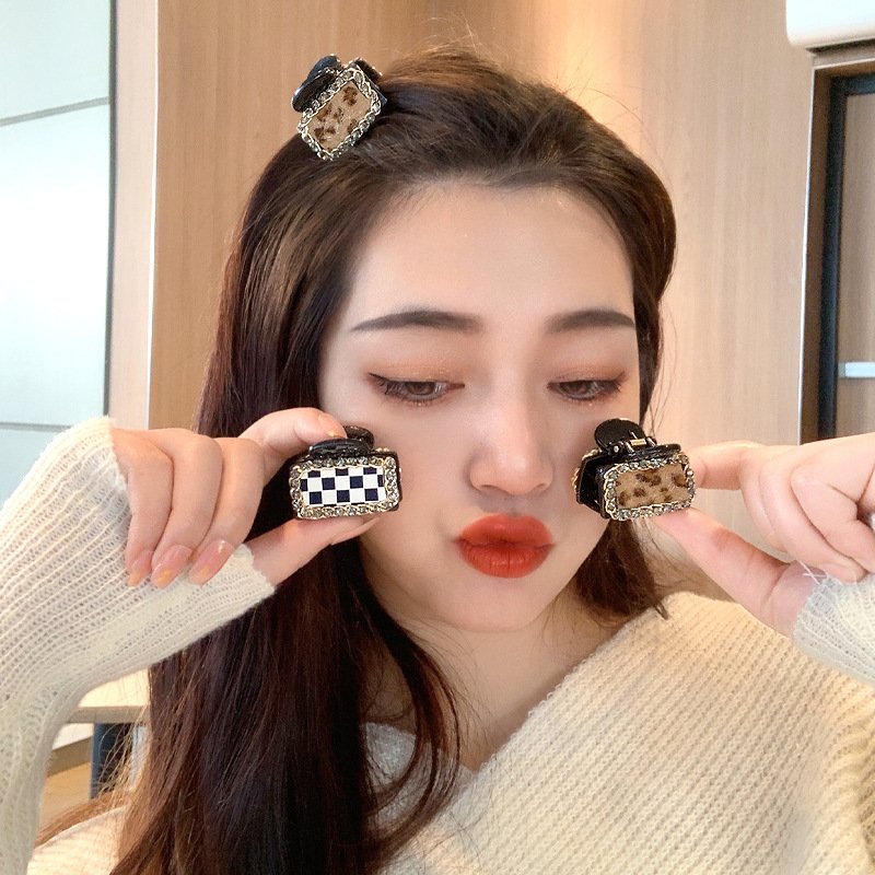 Kẹp Tóc Gấp Tóc Da Beo Cao Cấp Hot Trend Hàn Quốc - kireicos