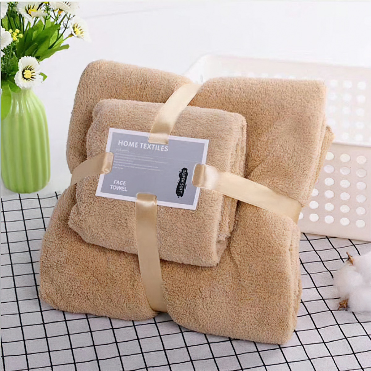 Set 2 Khăn tắm lông cừu siêu mềm,- Siêu mềm mịn, siêu bền-Cozy520
