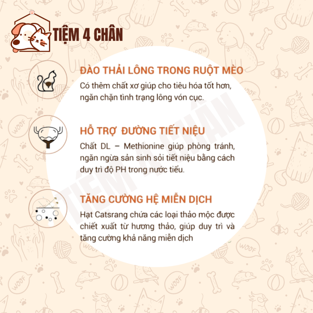 Thức ăn khô dạng hạt cho mèo mọi lứa tuổi Catsrang for Cats