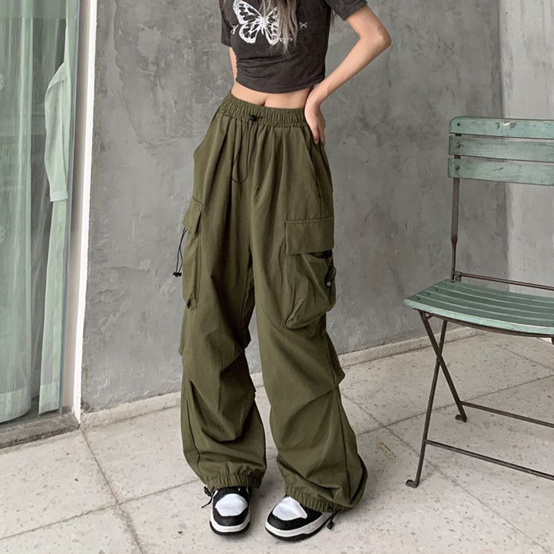 Vintage%20Pockets%20Cargo%20Pants%20Drawstring%20High%20Waist%20Streetwear%20Harajuku%20Baggy%20Wide%20Leg%20Trousers%20Women%20Y2k%20Korean%20Fashion%20Bottoms%20-%20Image%204