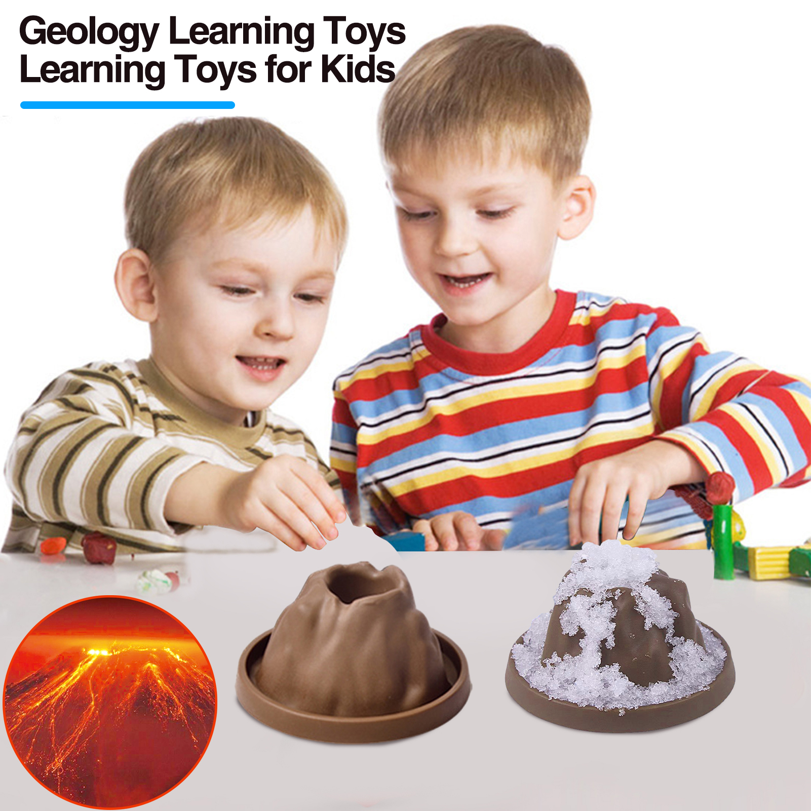 Volcano Eruption Experiment Kit Experiment Kit for Kids Fun Volcano Science Kit for Kids Learn Chemistry Geology Earth Science with Diy Experiments Enhance Observation Critical Thinking Skills