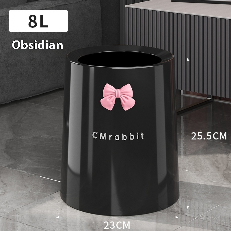 Garbage bin, kitchen and bathroom swing lid garbage bin