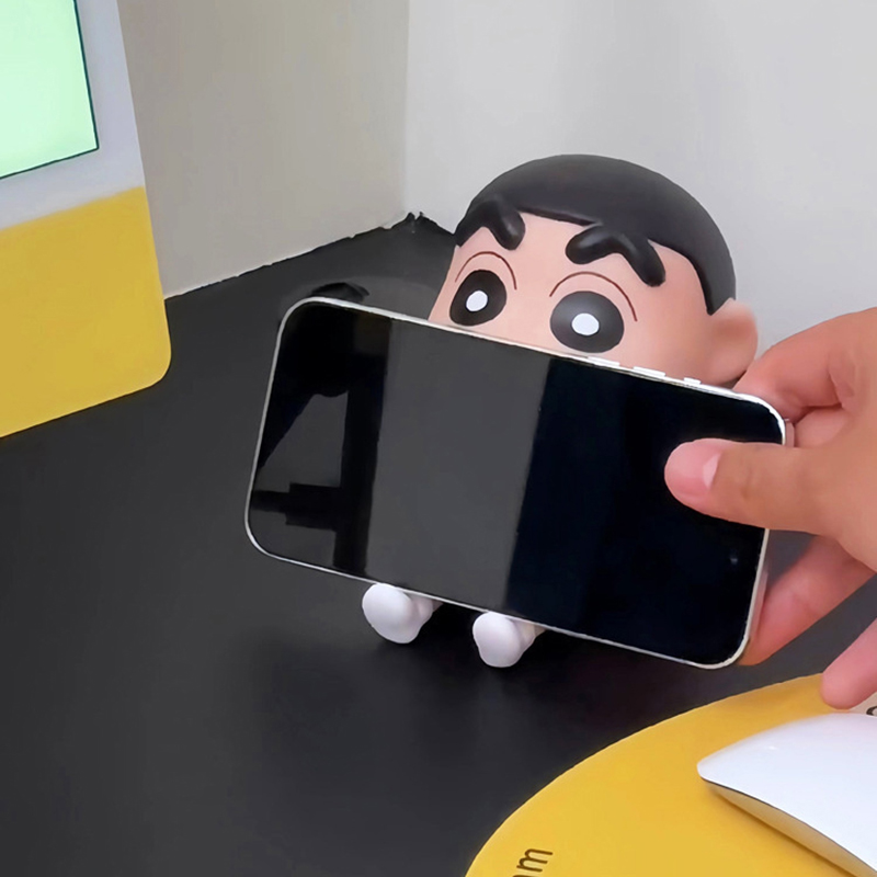 Cartoon Crayon Shin-chan Phone Holder Tablet Desktop Stand Bracket For Iphone For Samsung Huawei Xiaomi Home Decor Ornaments. 