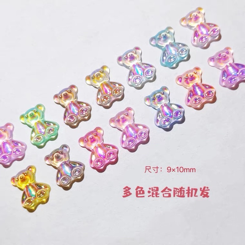 Charm gấu nhựa trang trí móng bán lẻ con - sinailmi