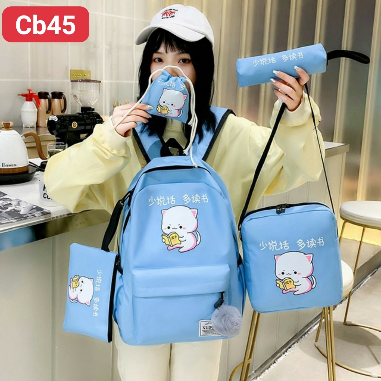 balo combo 4 món những chú mèo dễ thương
