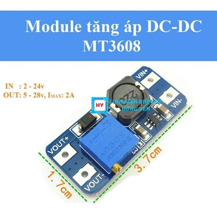 Module tăng áp dc-dc mt3608 max 28v 2a