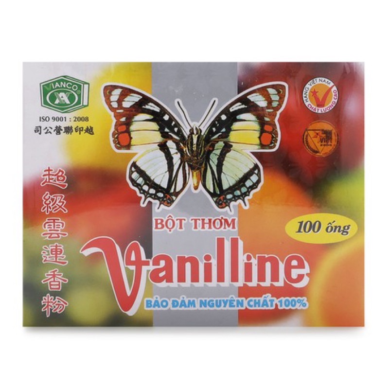 2 ống bột Vani Vinaco hiệu con Bướm