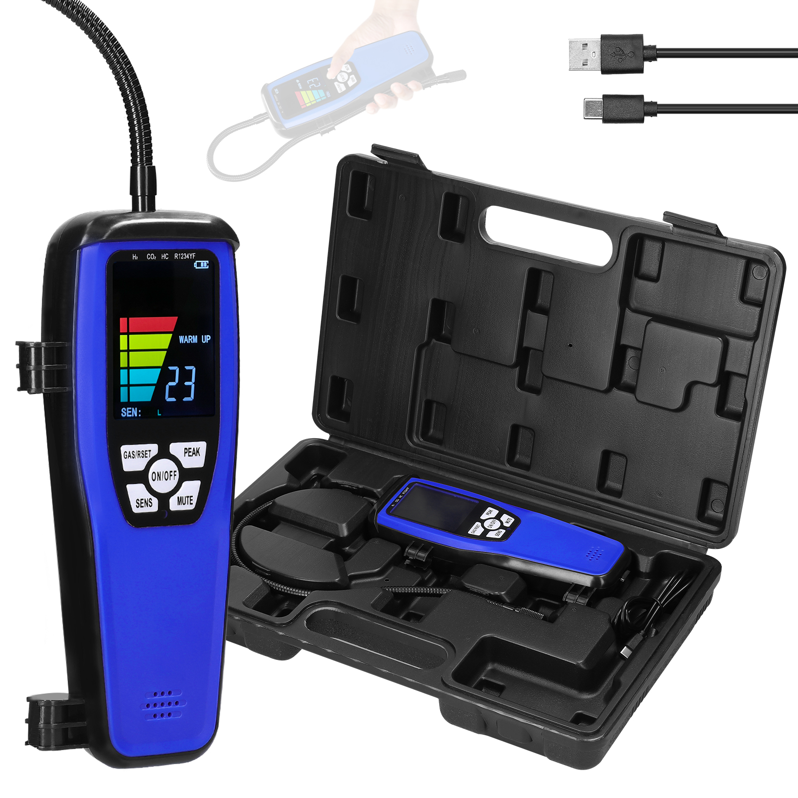 Handheld Combustible Gases Leak Detector Natural Gases Leakage Tester ...