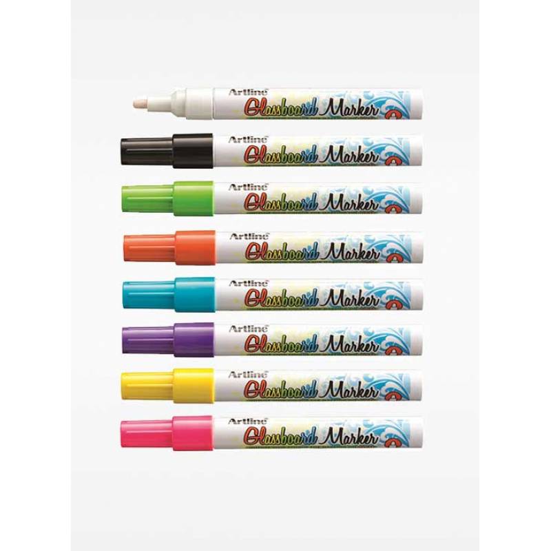 ART HUB ARTLINE Glassboard Marker (2 mm, Acrylic Fiber Bullet Tip